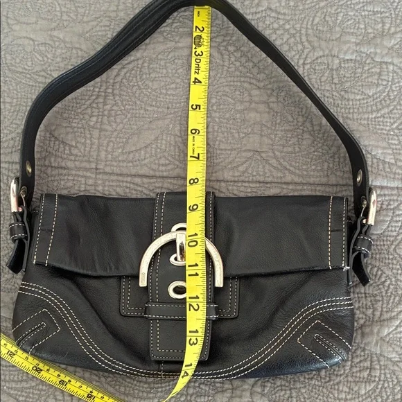 Coach Black Leather Shoulder Bag - Picture 12 of 16